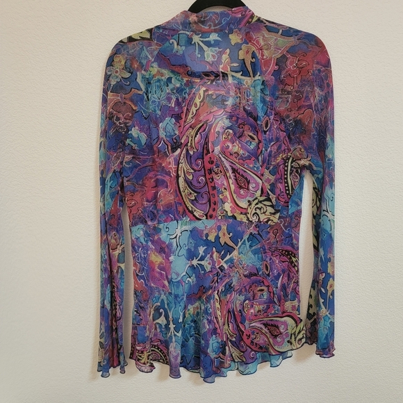 Chico's Colorful Silk Tunic - Picture 4 of 4